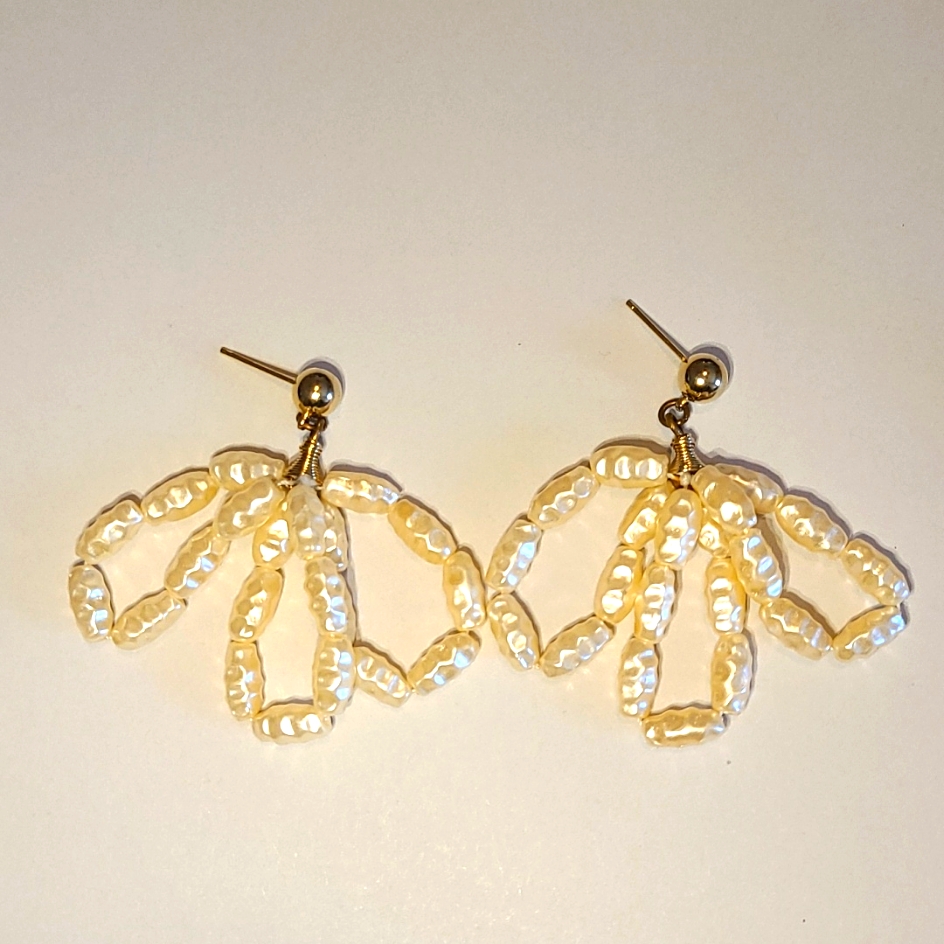 Faux Stringed Pearl Earrings